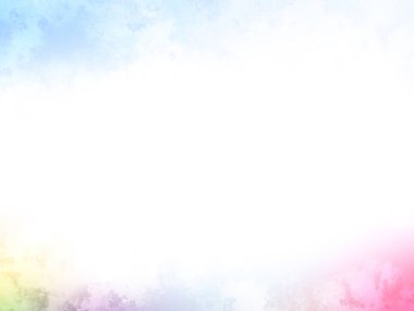 Beyaz gökyüzü ve gökkuşağı ile renkli bir arkaplan