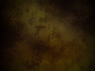 Koyu kahverengi ve sarı arka plan ve küçük beyaz bir saat.