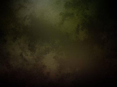 Koyu yeşil ve siyah arkaplan ve saat.