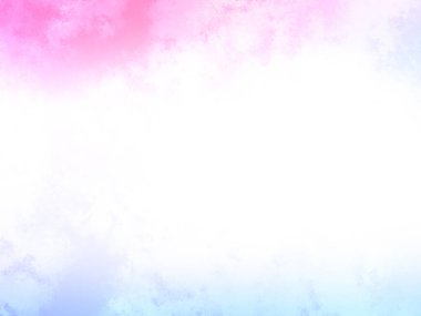 Beyaz arkaplanı olan pembe ve mavi bir bulut.