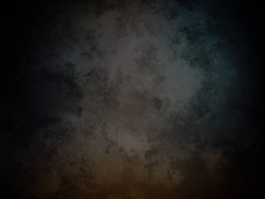 Koyu ve kirli bir arka plan, sarı ve mavi renkli.