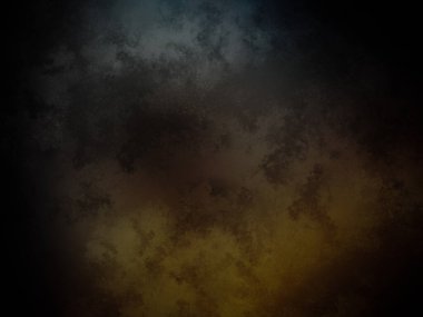 Koyu ve bulutlu bir gökyüzü, sarı ve mavi renkli.