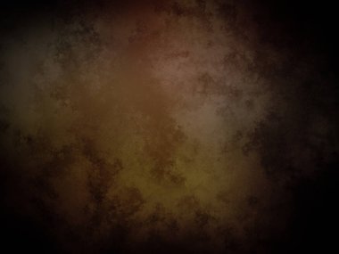 Koyu kahverengi ve sarı arka plan ve küçük beyaz bir saat.