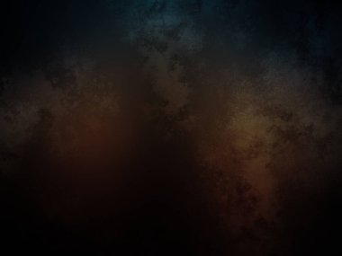 koyu bir arka plan, mavi ve turuncu renkli.