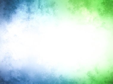 Beyaz kenarlı yeşil ve mavi bir arkaplan