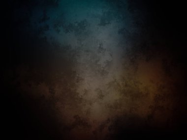 koyu bir arka plan, mavi ve turuncu renkli.