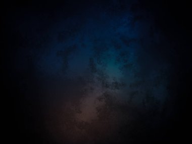 Koyu mavi ve siyah arkaplan ve bulanık saat görüntüsü