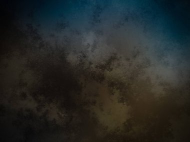 Koyu mavi ve kahverengi bir arka plan ve beyaz bir saat.