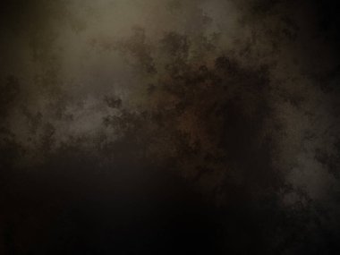 Üzerinde saat olan karanlık ve kirli bir duvar.