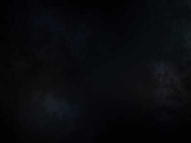 Kara bir arka plan, karanlık bir gökyüzü ve birkaç bulut.