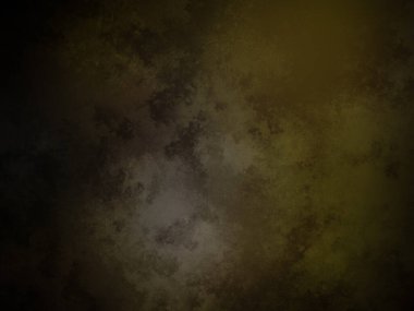 Koyu ve kirli bir arka plan, sarı ve siyah renkli.