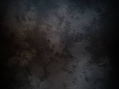 Siyah arkaplanı olan karanlık ve kirli bir duvar.