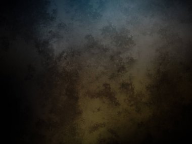 Üzerinde saat olan karanlık ve kirli bir duvar.