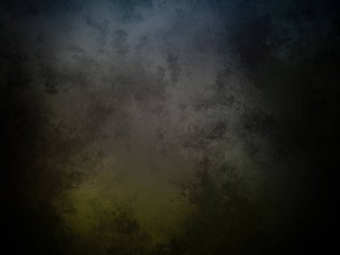 Yeşil ve mavi arkaplanı olan koyu ve kirli bir duvar.