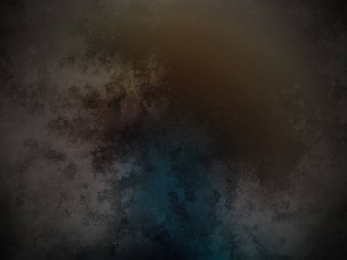 Bir saatin bulanık görüntüsüne sahip siyah ve mavi bir arkaplan