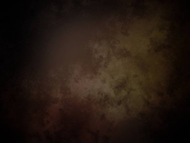 Koyu kahverengi ve siyah arkaplan ve küçük beyaz bir saat.