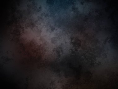 koyu ve mavi arkaplan, kırmızı ve siyah renkli.