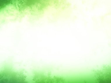 Ağaçların bulanık bir görüntüsü olan yeşil ve beyaz bir arkaplan