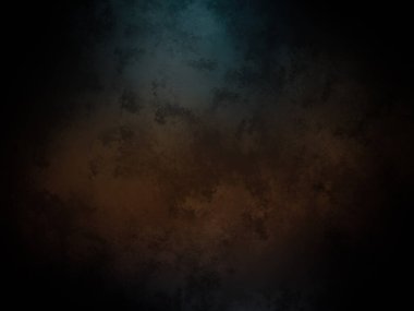 koyu bir arka plan, mavi ve turuncu renkli.