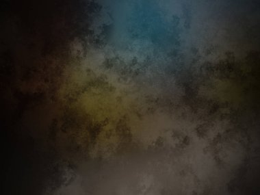 Sarı ve mavi bulutlu karanlık ve bulutlu bir gökyüzü.