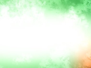 Beyaz kenarlı yeşil ve turuncu bir arkaplan