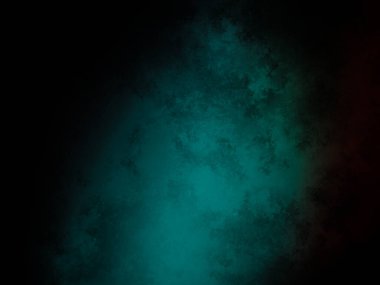 Koyu mavi ve yeşil arka plan ve kırmızı ışık