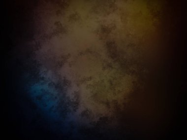 Koyu bir arka plan, mavi ve sarı bir ışık.