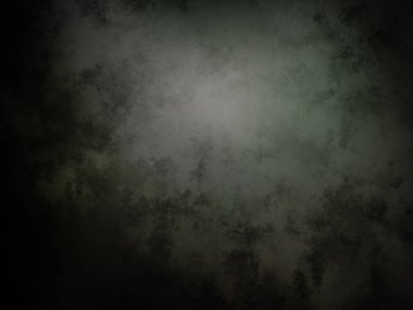 Koyu yeşil ve siyah bir arka plan, beyaz ve siyah bir saat.