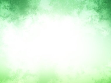 Gökyüzü ve bulutları olan yeşil ve beyaz bir arkaplan