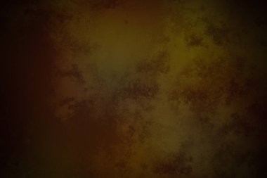 Koyu kahverengi ve sarı arka plan ve küçük beyaz bir saat.