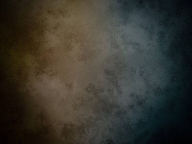 Üzerinde saat olan karanlık ve kirli bir duvar.