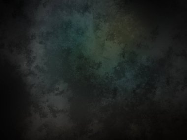 Koyu yeşil ve siyah arkaplan, yeşil ve mavi renkli.