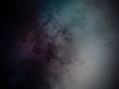 Bir saatin bulanık görüntüsüne sahip siyah ve mavi bir arkaplan