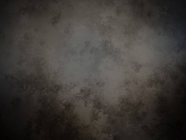 Siyah arkaplanı olan karanlık ve kirli bir duvar.