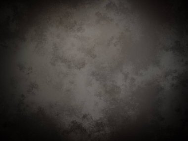 Siyah arkaplanı olan karanlık, kirli bir duvar.