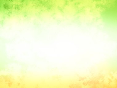 Gökyüzü ve bulutları olan yeşil ve sarı bir arkaplan