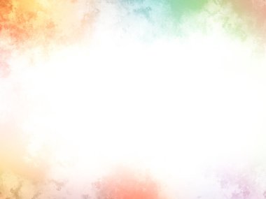 Beyaz gökyüzü ve bulutlarla dolu renkli bir arkaplan.