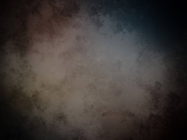 Mavi ve kırmızı ışığı olan karanlık ve kirli bir duvar.