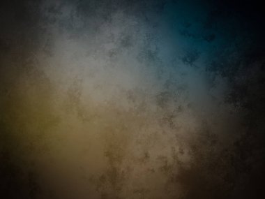 Koyu ve kirli bir duvar Mavi ve sarı bir ışık