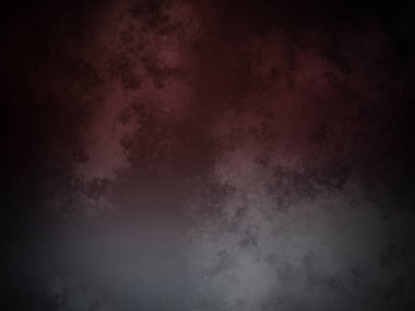 Koyu kırmızı ve siyah arkaplan, beyaz ve siyah saat.