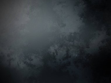 Karanlık bir gökyüzü ve içinden bir uçak geçiyor.