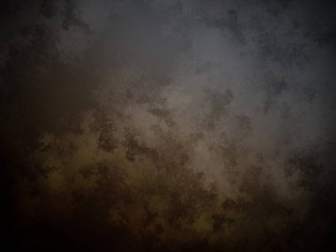 Üzerinde saat olan karanlık ve kirli bir duvar.