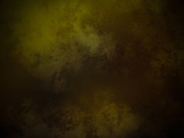 Koyu ve kirli bir arka plan, sarı ve siyah renkli.