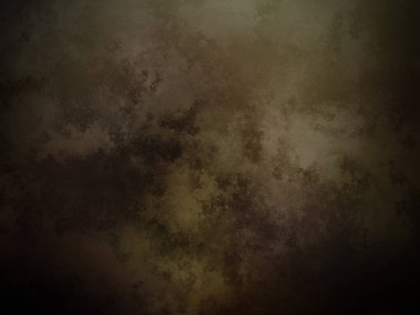 Koyu kahverengi ve yeşil bir arka plan ve bir saat.