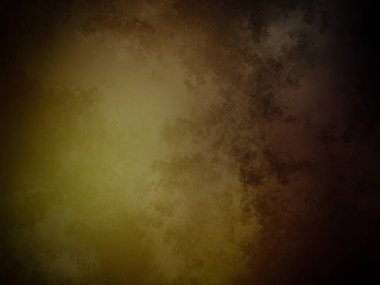 Koyu ve sarı arka plan ve küçük bir saat.