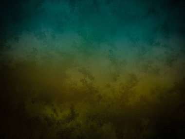 Siyah beyaz saati olan yeşil ve mavi bir arkaplan.