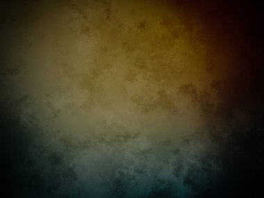 Sarı ve mavi arkaplanı olan koyu ve kirli bir duvar.