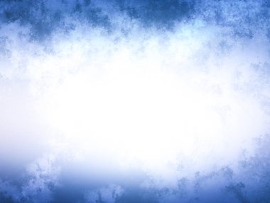 Beyaz bulutlu ve mavi ışıklı soyut arkaplan