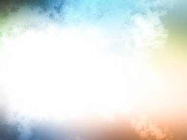 Beyaz arkaplanda soyut renkli suluboya. Dijital resim.