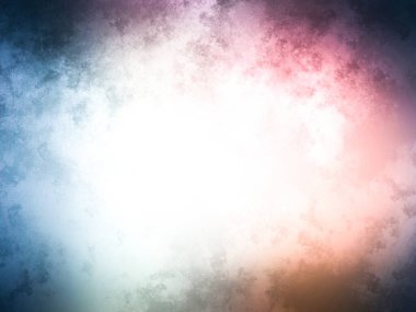 Beyaz arkaplanda soyut renkli suluboya. Dijital resim.